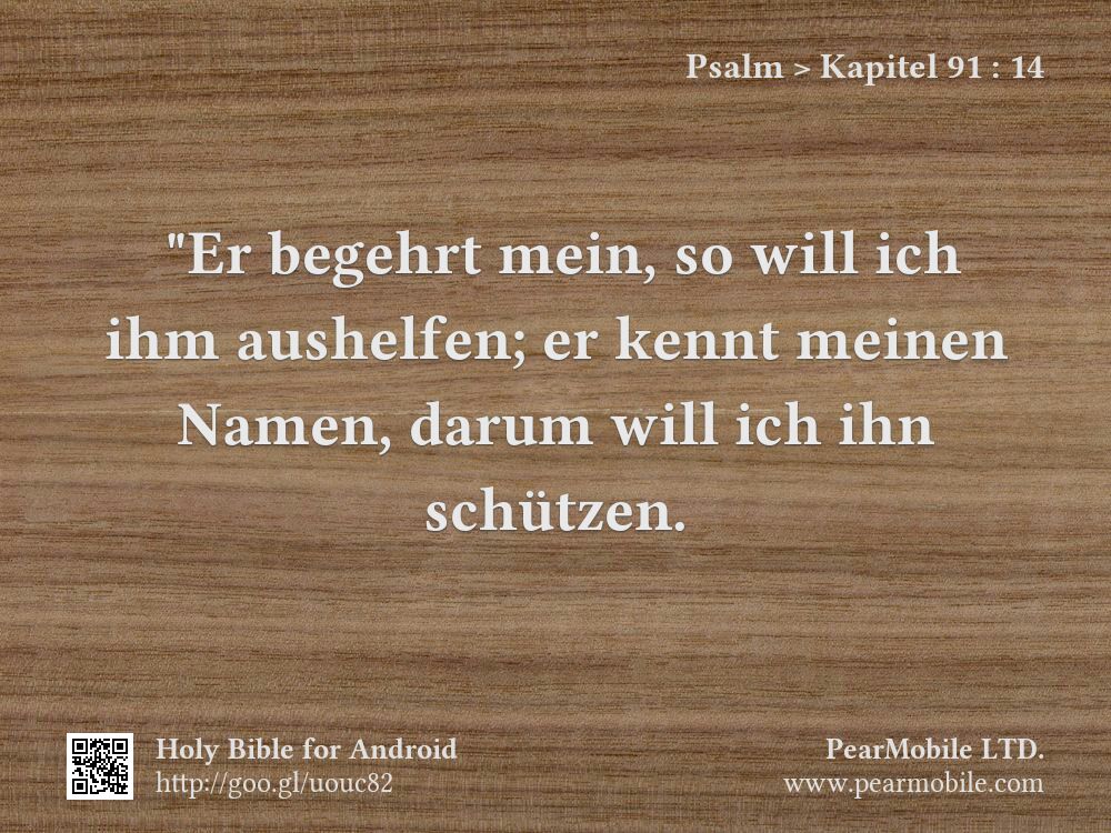 Psalm, Kapitel 91:14
